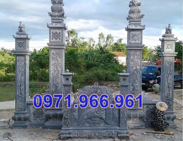 1090 mẫu cổng đá xanh đẹp bán tây ninh - đình chùa miếu