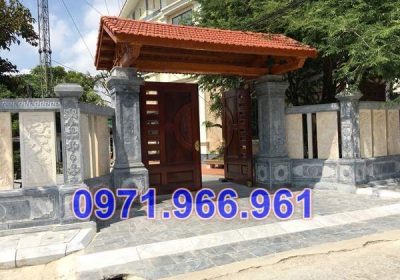 143 mẫu cổng đá xanh đẹp bán quảng ninh - tam quan tứ trụ