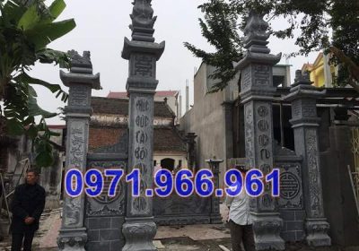 234 mẫu cổng đá xanh đẹp bán thanh hóa - tam quan tứ trụ