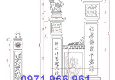 4455 mẫu cổng đá đẹp bán phú yên - đình chùa miếu
