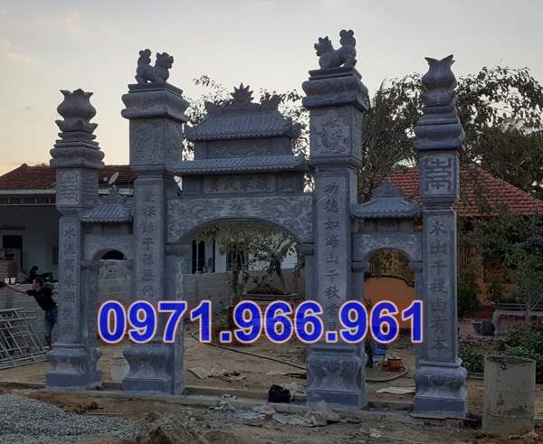 490 mẫu cổng đá đẹp bán tuyên quang - tam quan tứ trụ