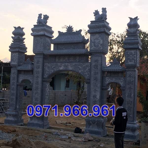 545 mẫu cổng đá đẹp bán hà giang - tam quan tứ trụ