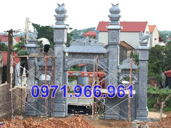 545 mẫu cổng đá xanh đẹp bán hà giang - tam quan tứ trụ