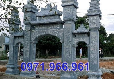 6644 mẫu cổng đá xanh đẹp bán khánh hòa - đình chùa miếu