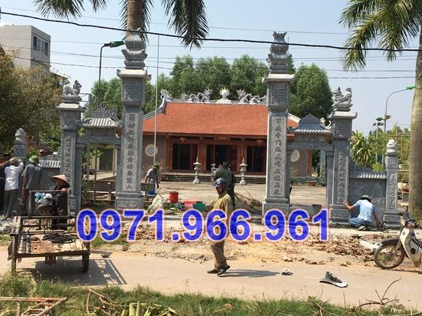 678 mẫu cổng đá đẹp bán quảng trị - tam quan tứ trụ