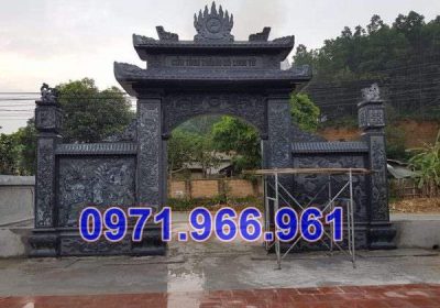 978 mẫu cổng đá đẹp bán điện biên - tam quan tứ trụ